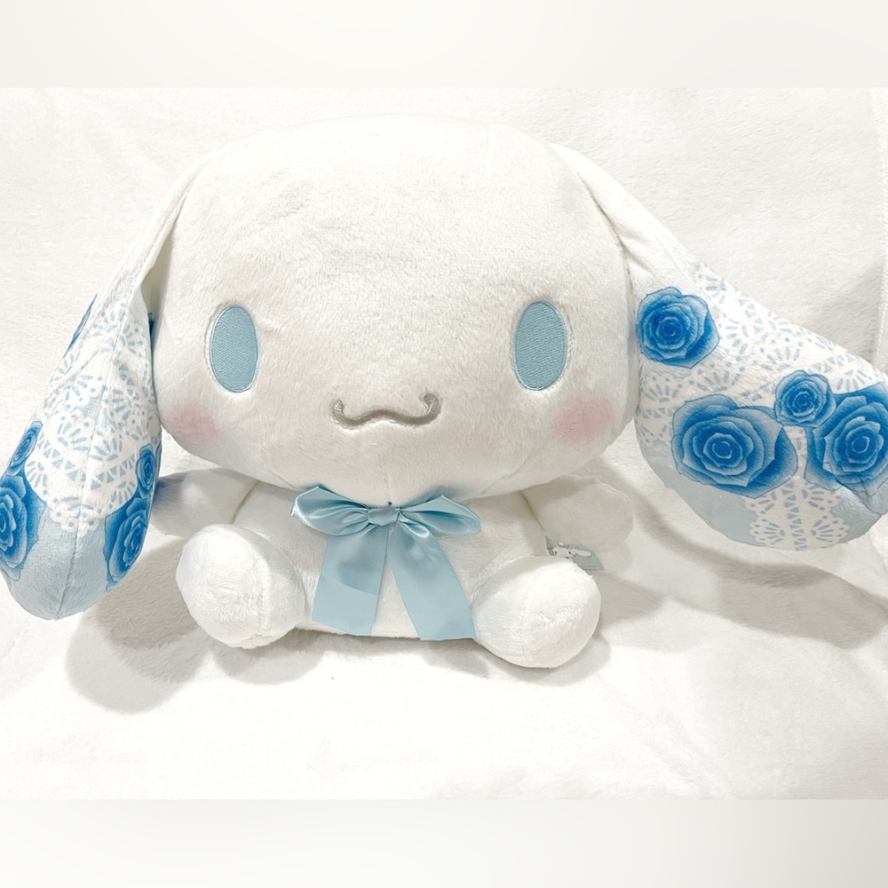 Sanrio Cinnamoroll - Something Blue with Rose Ears Big Plushy - NWT